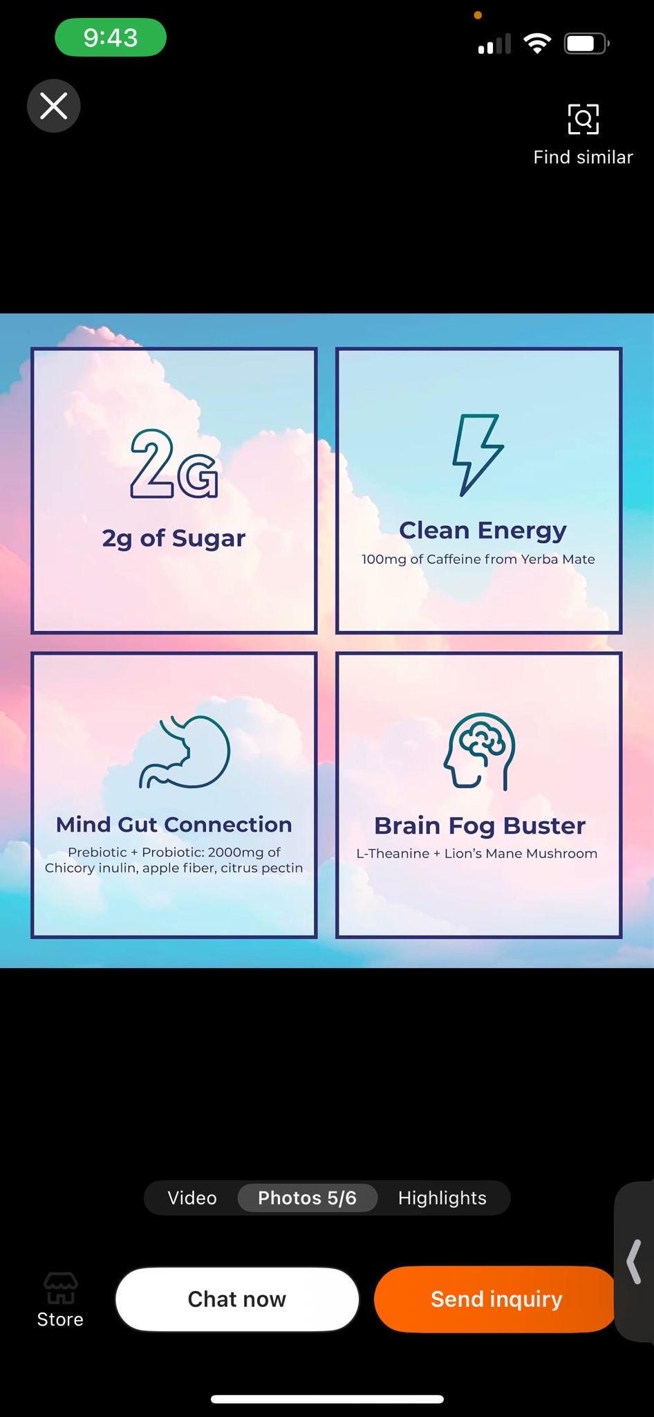 Brain Yerba Magic | Yerba Mate Tea Powder | Strawberry Macha