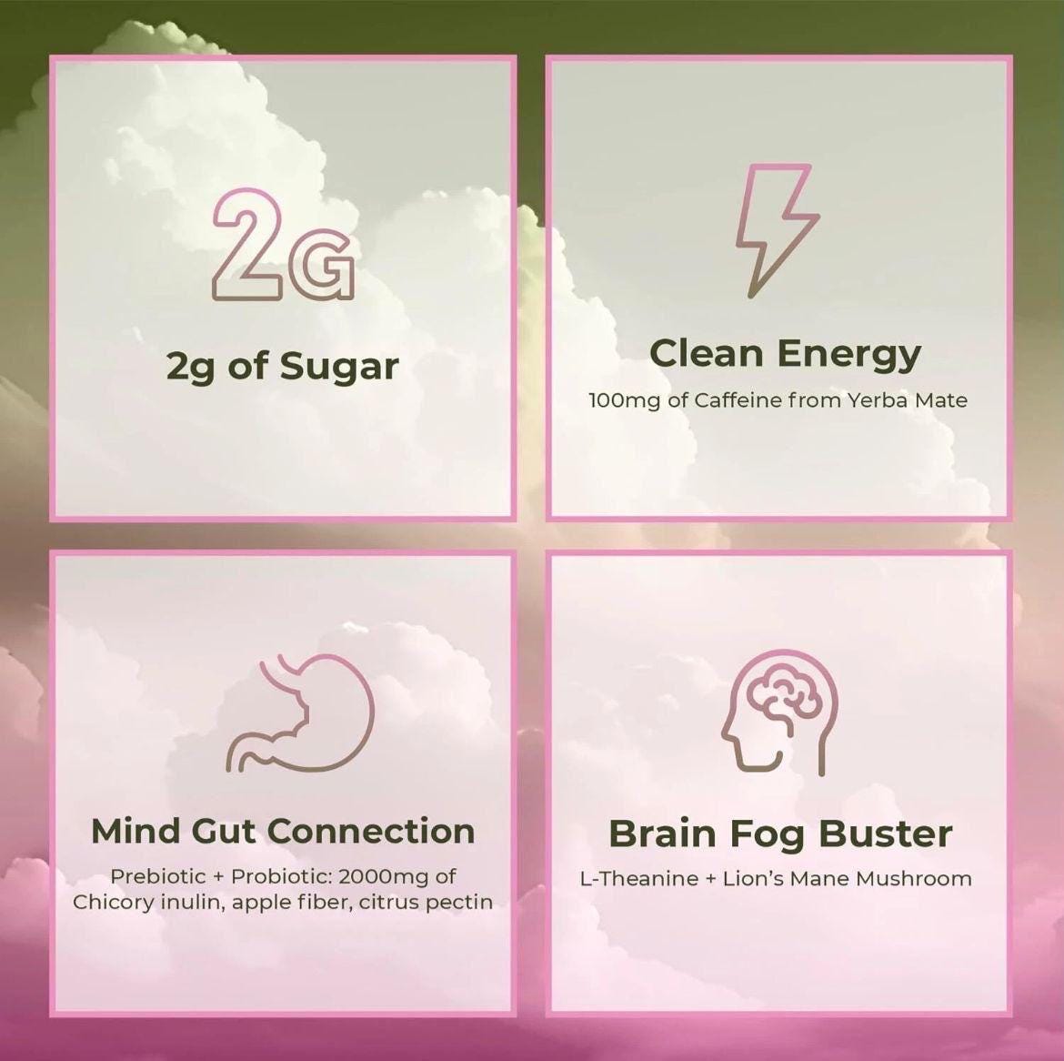 Brain Yerma Magic | Yerma Mate Tea Powder | Strawberry Macha