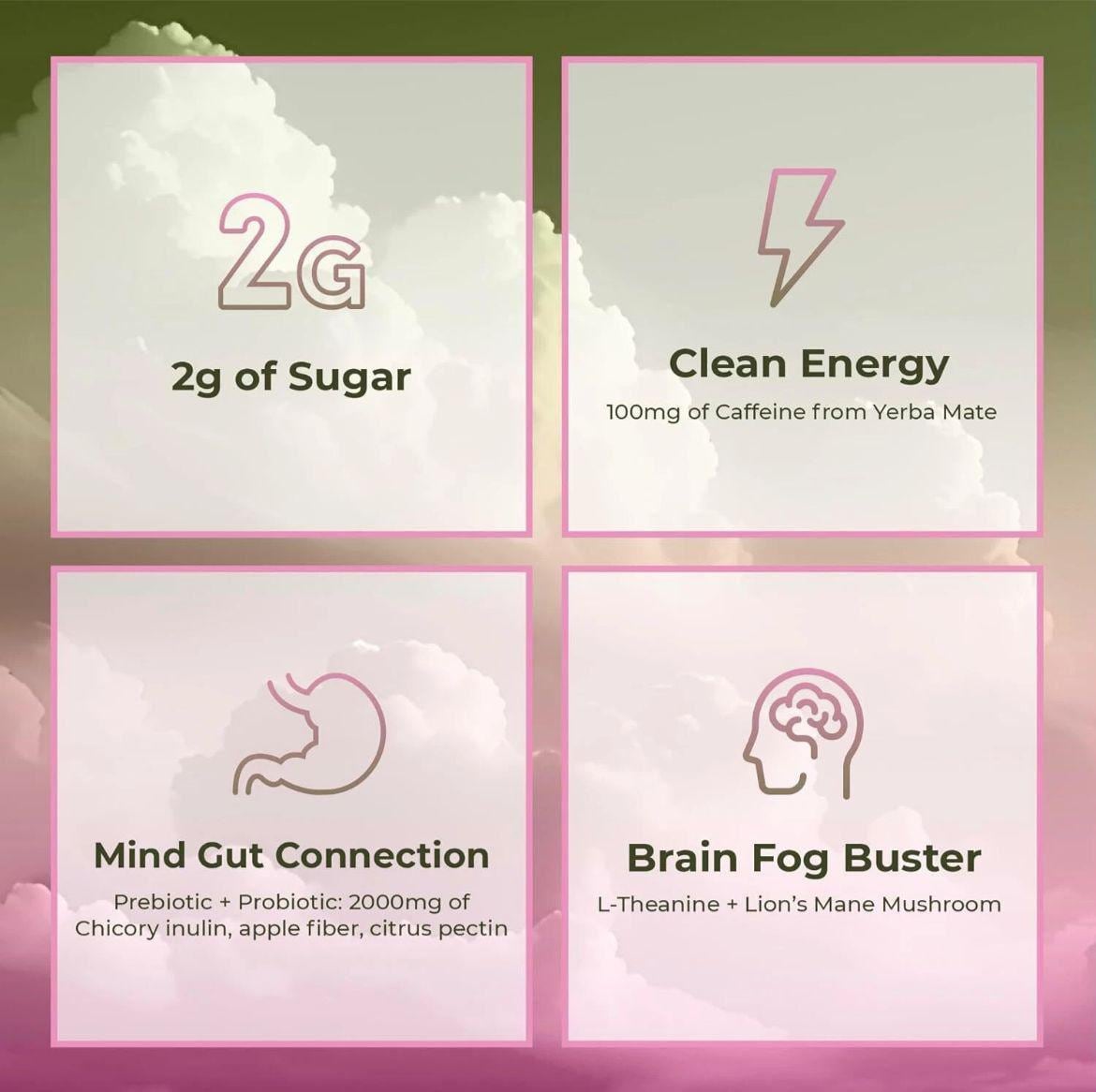 Brain Yerba Magic | Yerba Mate Tea Powder | peach mango