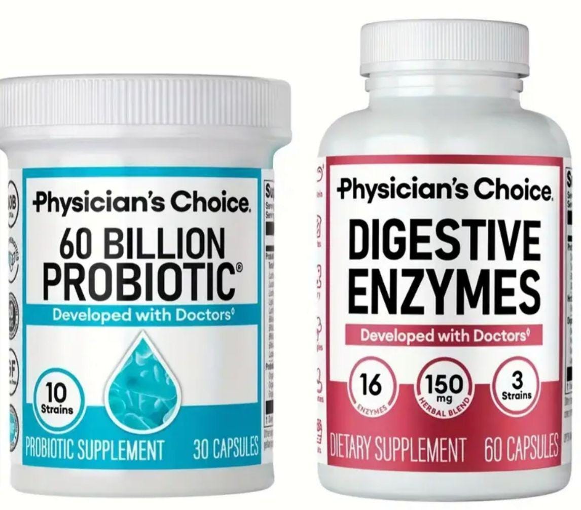 2025 New Digestive Enzyme 60ct&60 Billion Probiotics
