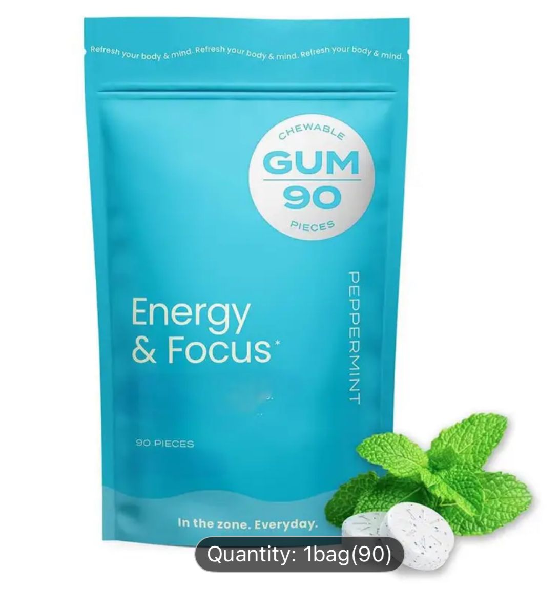 90 Mineralized Energy Candy, keeps mouth, protects gum and tooth, 1 Bag (1 bag, containing 90 pills)