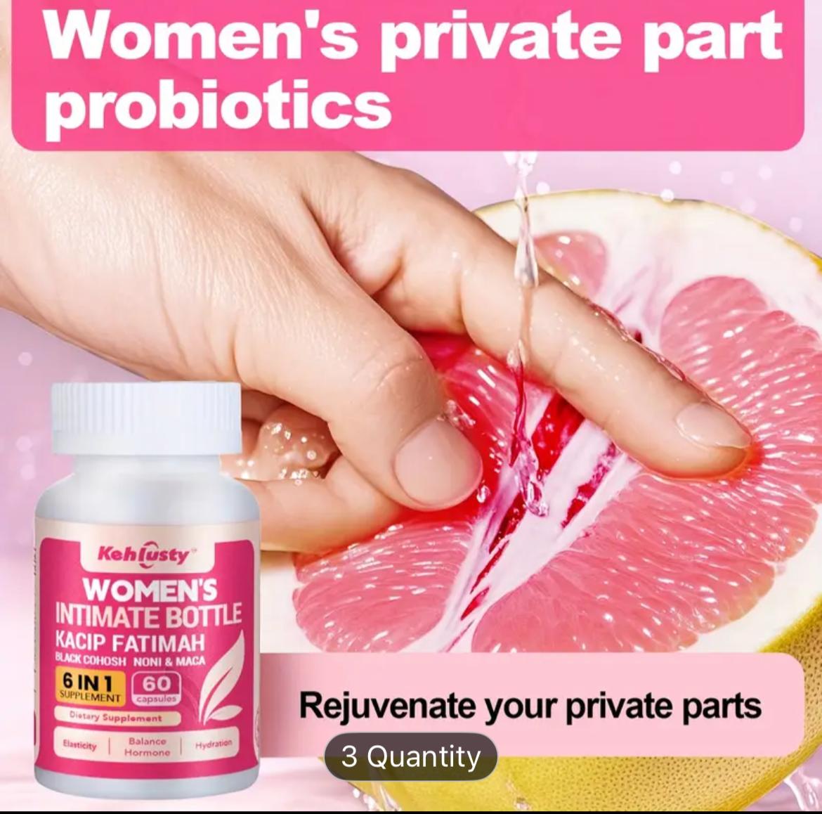 Kehlusty Women'S Intimate Care Capsules | 6 In 1 Wap For Women Supplement - Odor Removal, PH Balance, Moisturizing, Comfort, Elasticity And Balance With Kacip Fatimah, Fenugreek, Slippery Elm Bark, Black Cohosh, And Maca Root, 60 Capsules